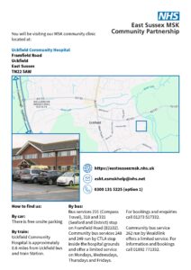 Uckfield Hospital map - Click the text below to download a PDF copy.