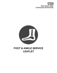 Foot and Ankle Service Leaflet. Click text below this image to download a copy of the document.