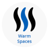 Warm Spaces Logo Warm spaces Icon. Click here to find out about what is available in your area and how to keep warm in colder weather